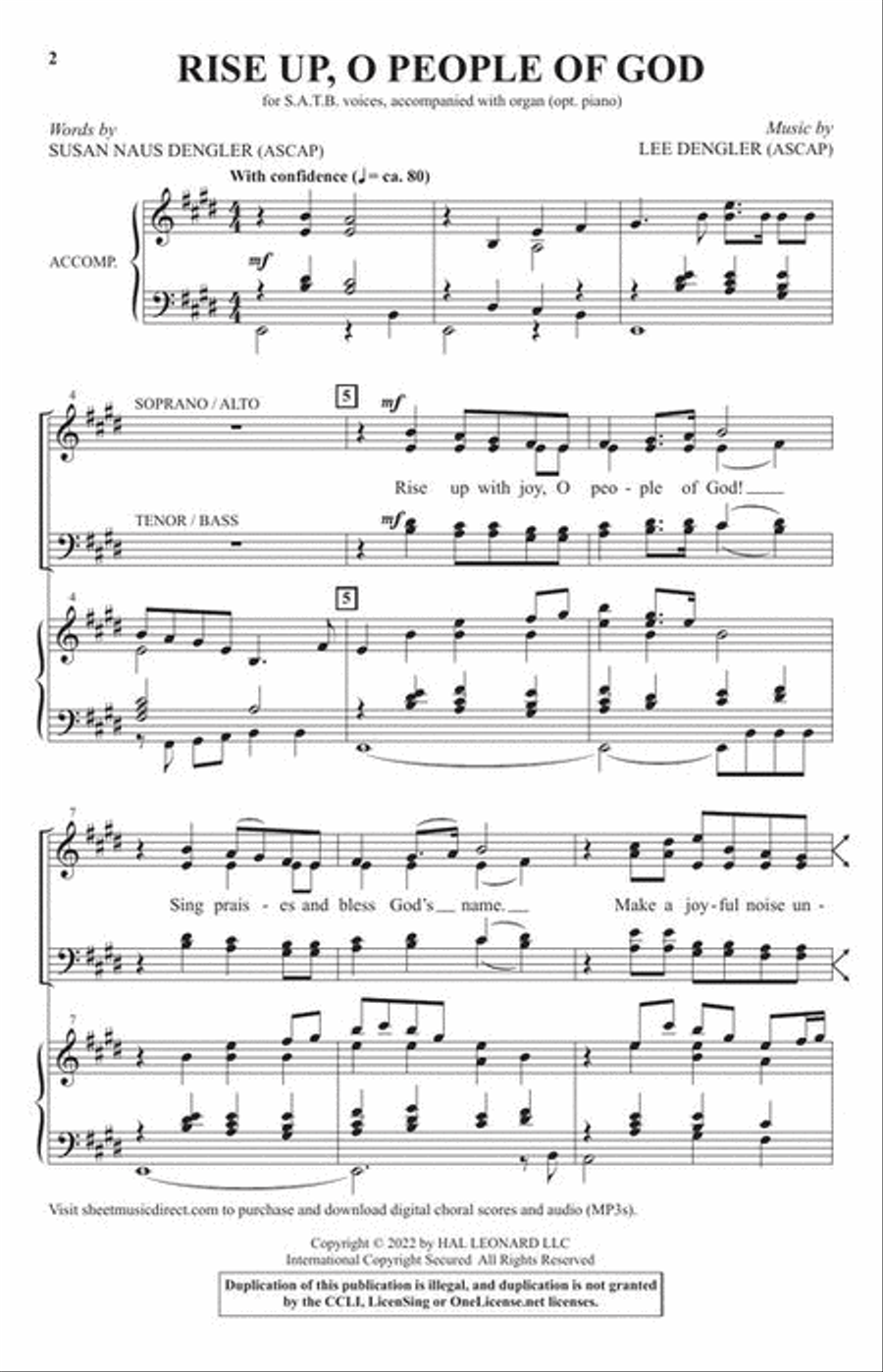 Rise Up, O People of God 4-Part scores gallery preview page 3