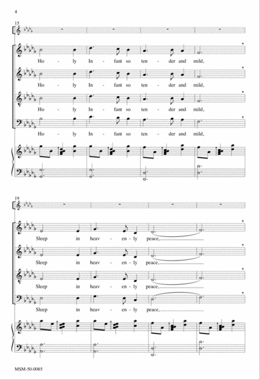 Silent Night 4-Part scores gallery preview page 3