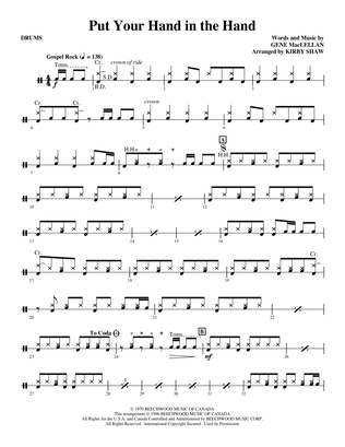Put Your Hand In The Hand (arr. Kirby Shaw) - Drums