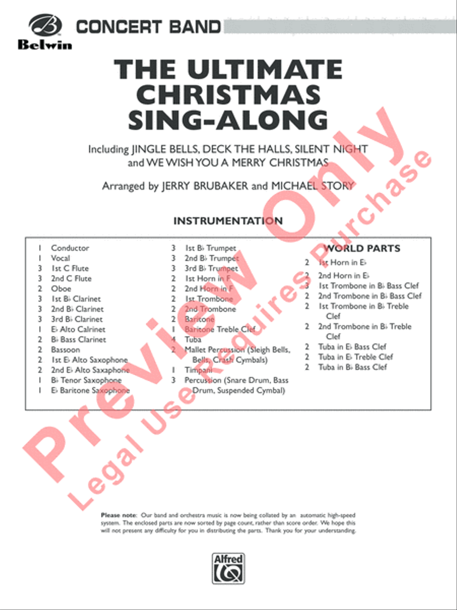 The Ultimate Christmas Sing-Along Concert Band scores gallery preview page 2