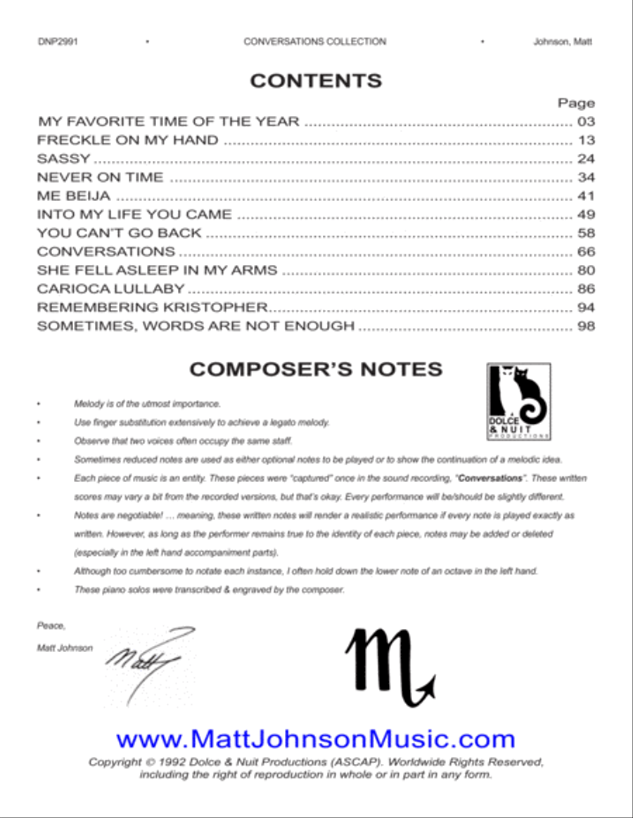 Conversations COLLECTION Conversations COLLECTION Piano Solo scores gallery preview page 2