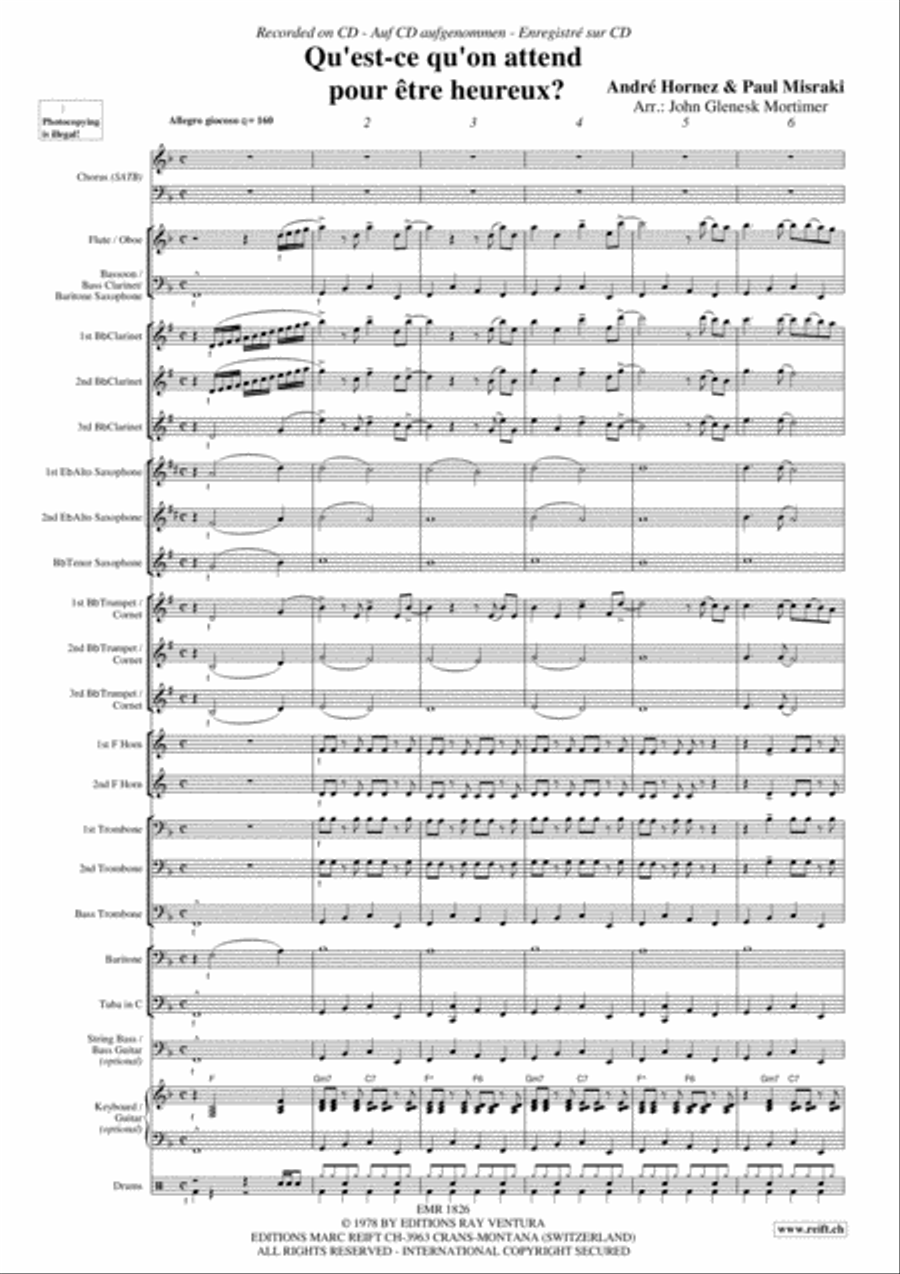 Qu'est-ce qu'on attend pour etre heureux 4-Part scores gallery preview page 4