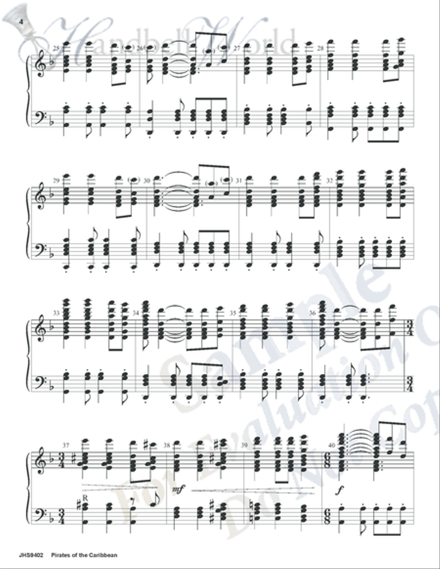 Pirates of the Caribbean Pirates of the Caribbean 5-Octaves scores gallery preview page 3