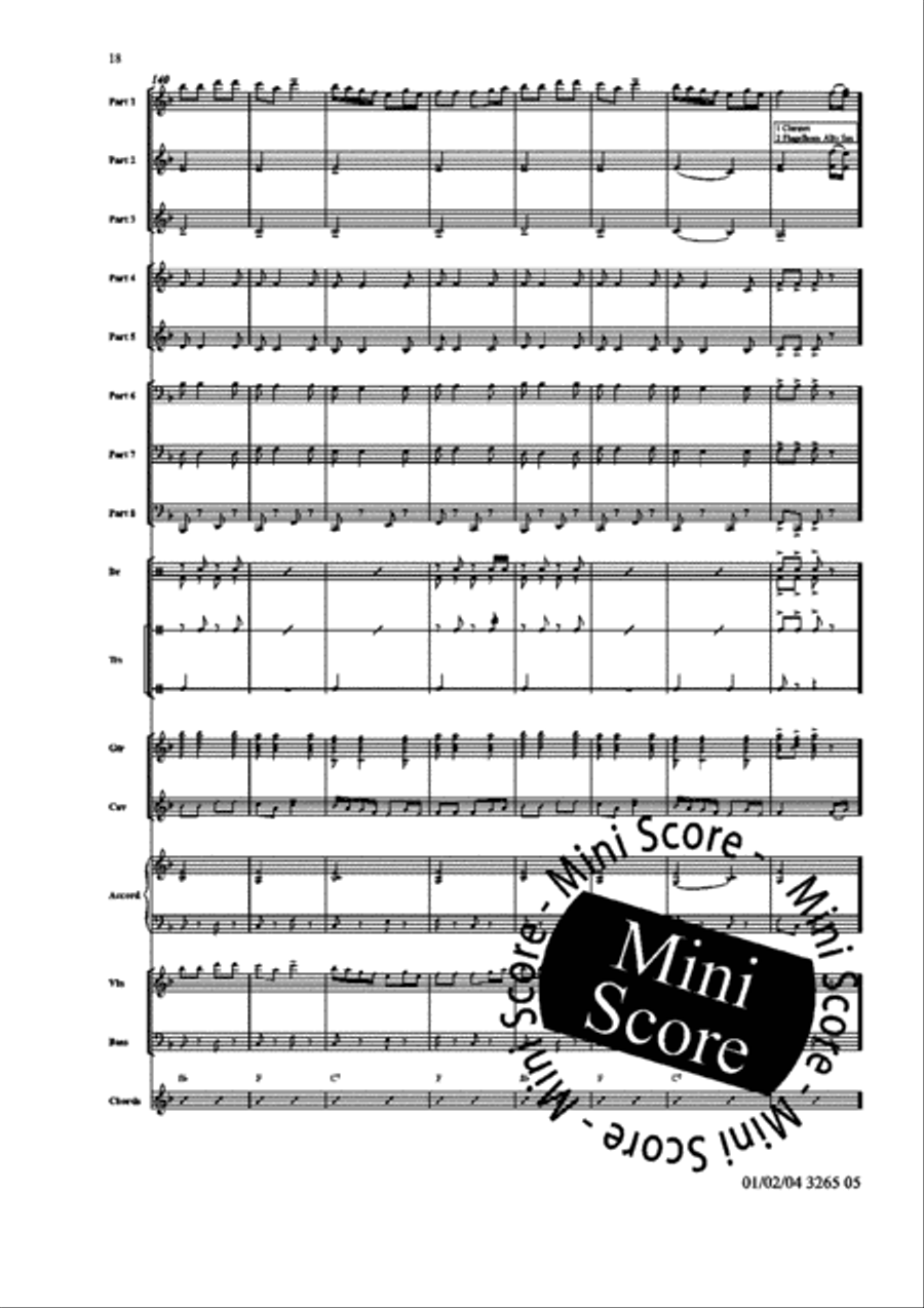 Traditional Portugese Folk Tunes Concert Band scores gallery preview page 24