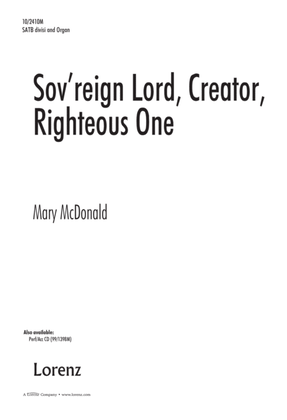 Book cover for Sov'reign Lord, Creator, Righteous One