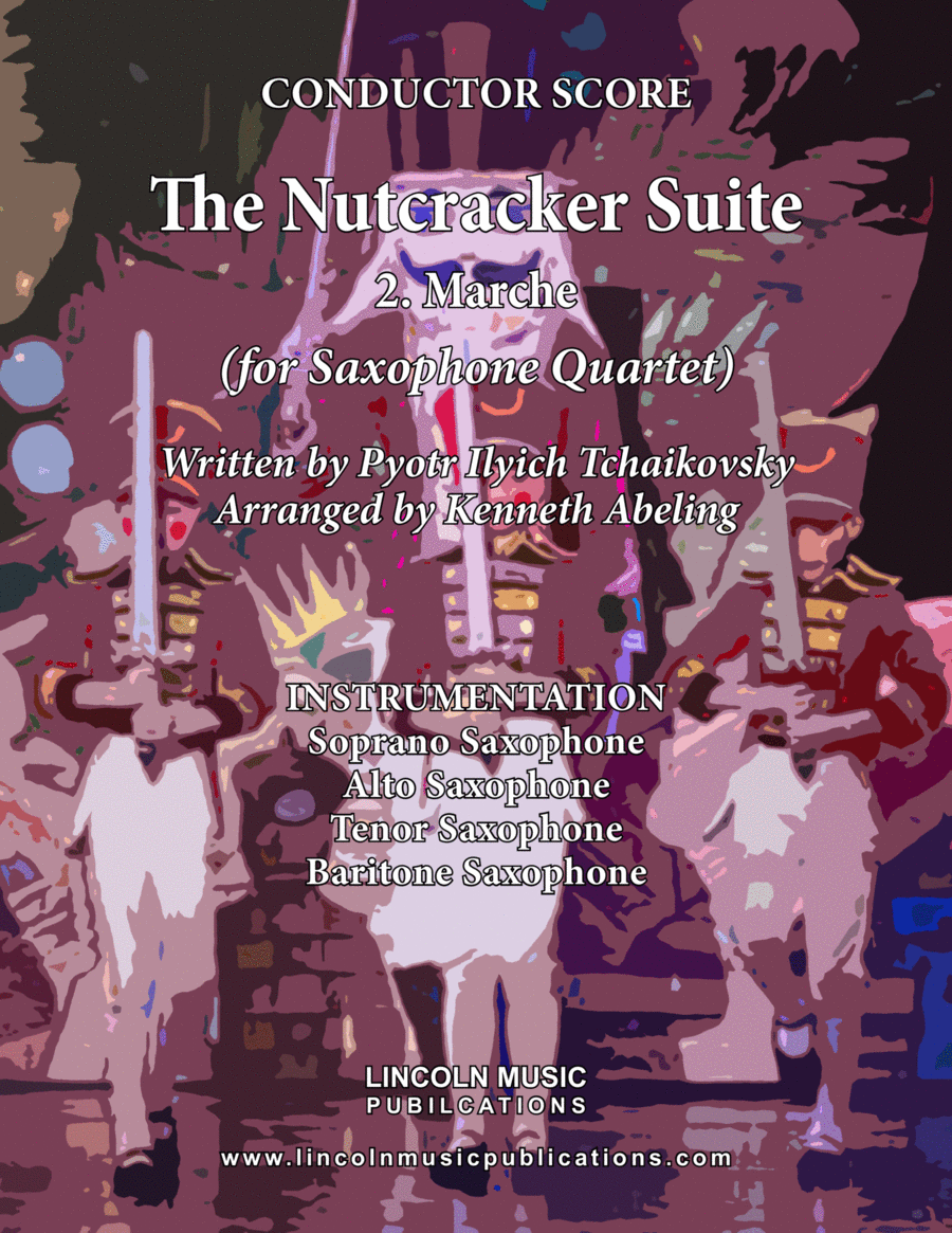 The Nutcracker Suite - 2. Marche (for Saxophone Quartet SATB) Saxophone Quartet scores gallery preview page 1
