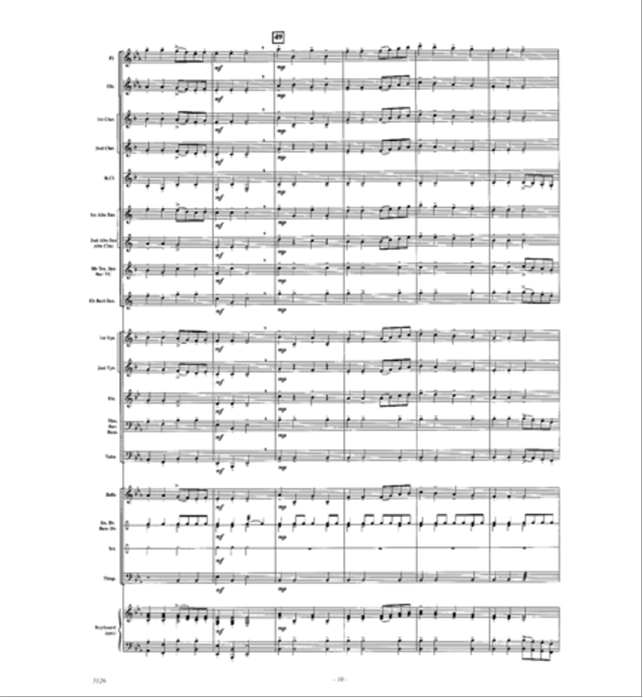 Surprise Symphony, 2nd movement Concert Band scores gallery preview page 9