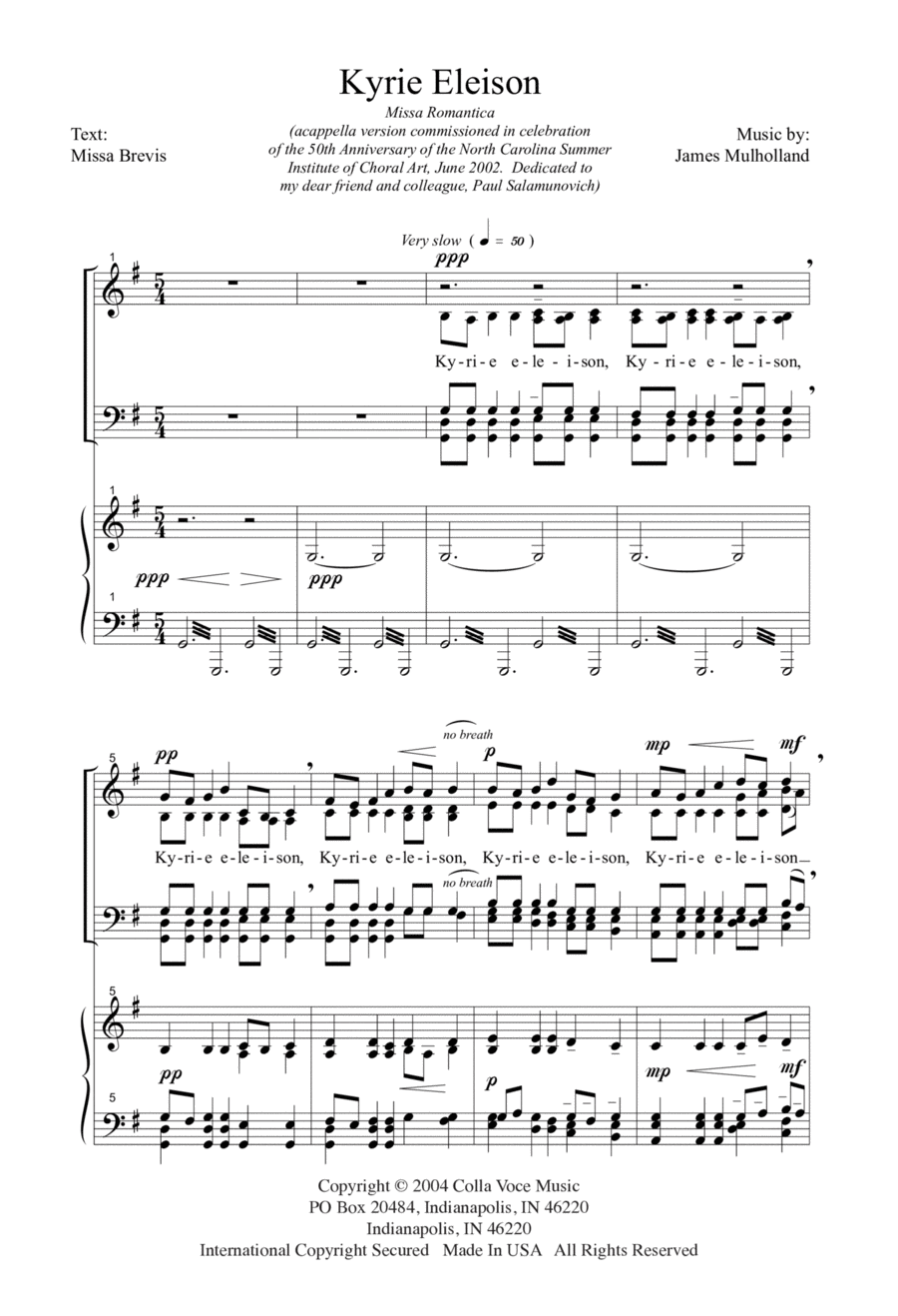 Kyrie Eleison 4-Part scores gallery preview page 1