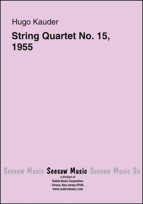 String Quartet No. 15, 1955