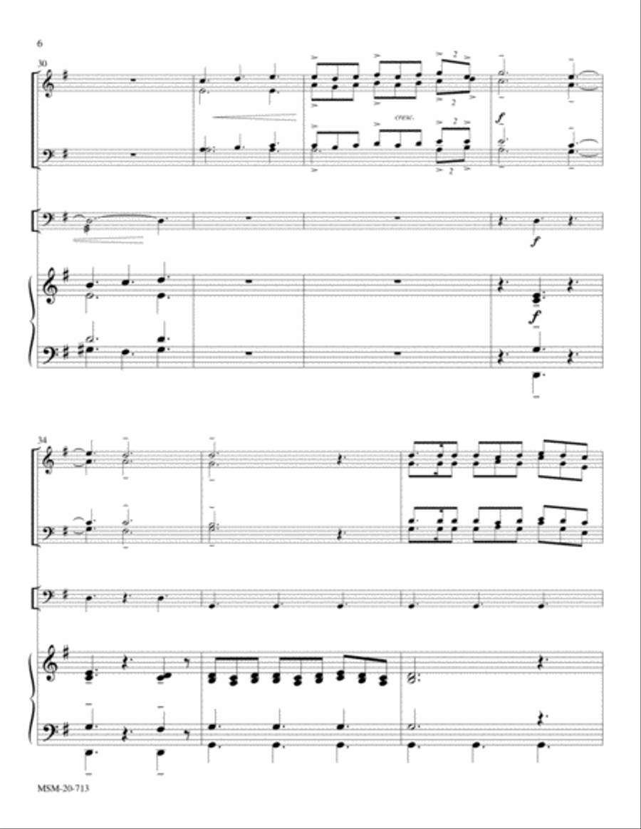 Praise to the Lord, the Almighty Choir scores gallery preview page 6