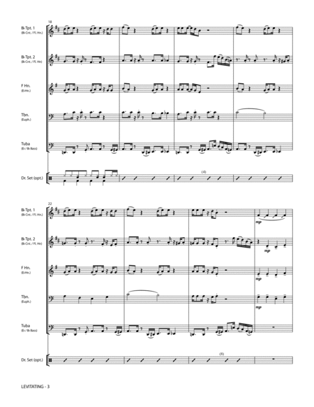 Levitating (for Brass Quintet) (arr. Seb Skelly) - Full Score