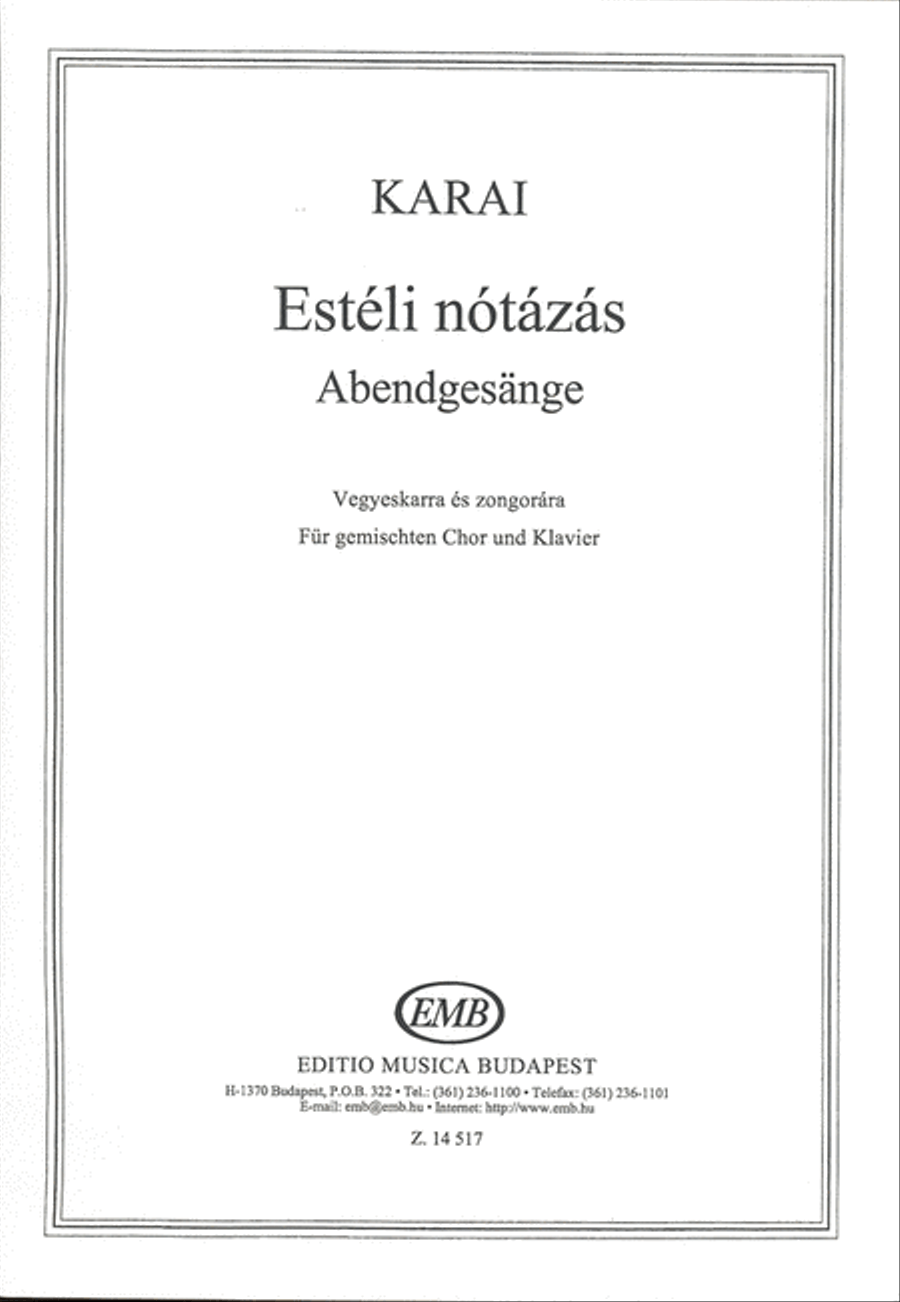 Abendgesänge 4-Part scores gallery preview page 1
