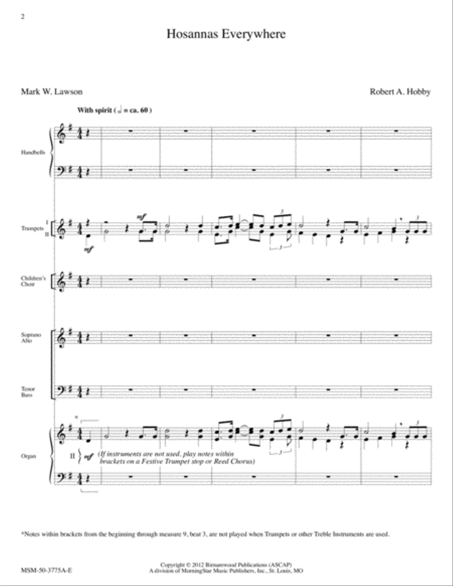 Hosannas Everywhere Hosannas Everywhere Choir scores gallery preview page 2