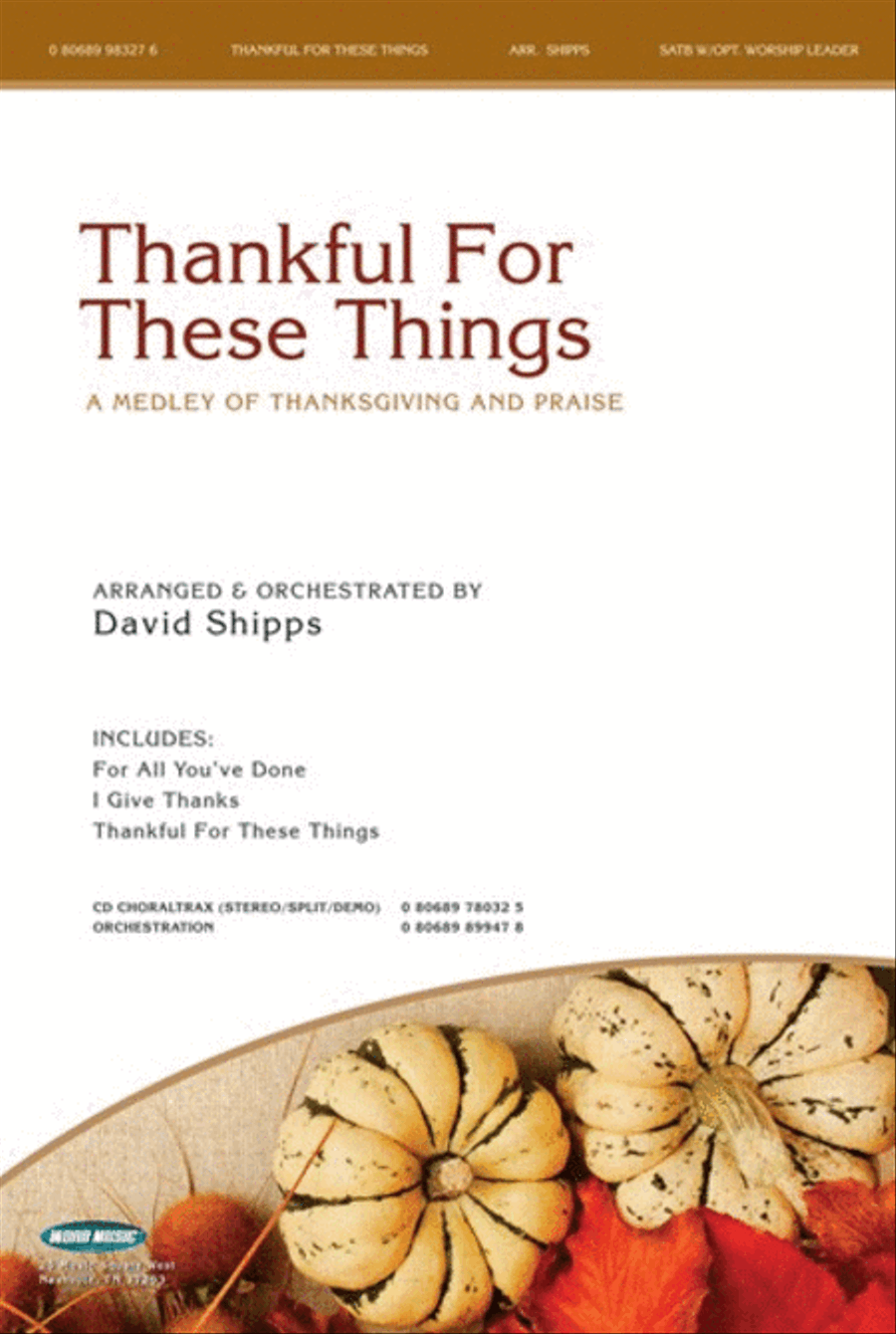 Thankful For These Things - Booklet 4-Part scores gallery preview page 1