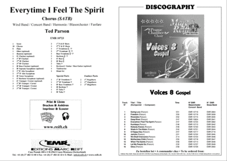 Everytime I Feel The Spirit 4-Part scores gallery preview page 2