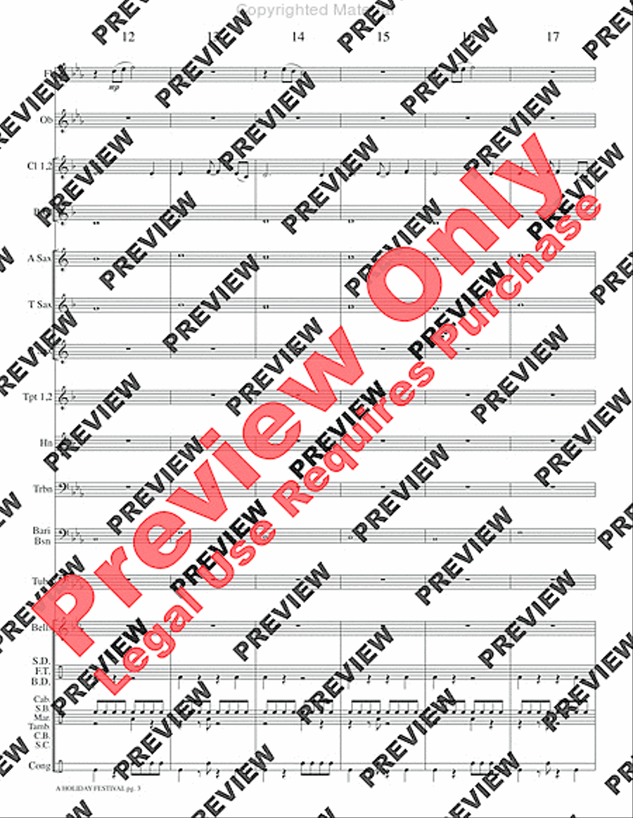 A Holiday Festival A Holiday Festival Concert Band scores gallery preview page 6