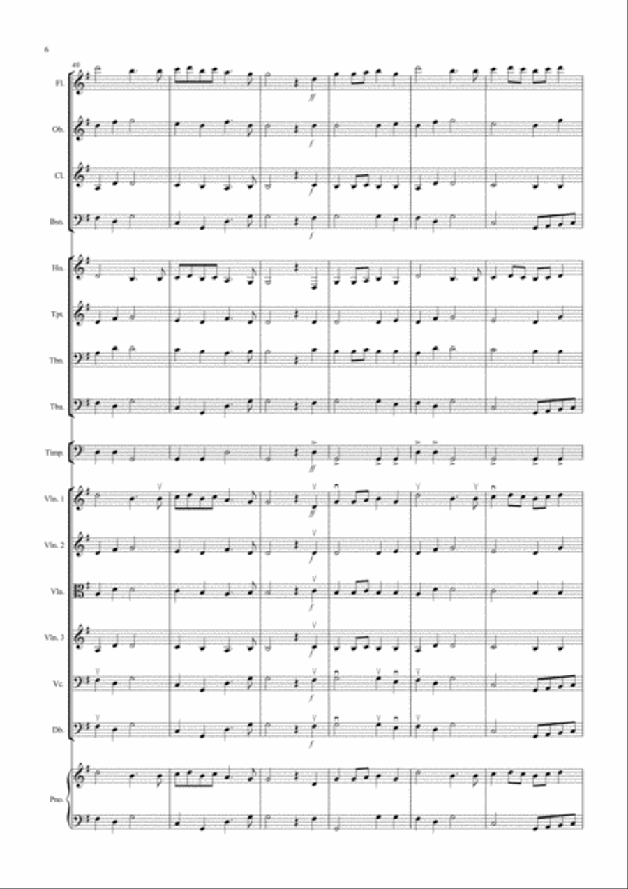 Prelude from Te Deum for School Orchestra Large Ensemble scores gallery preview page 6