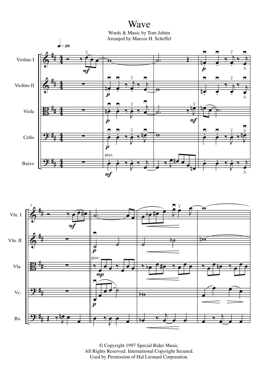 Wave String Quintet scores gallery preview page 1