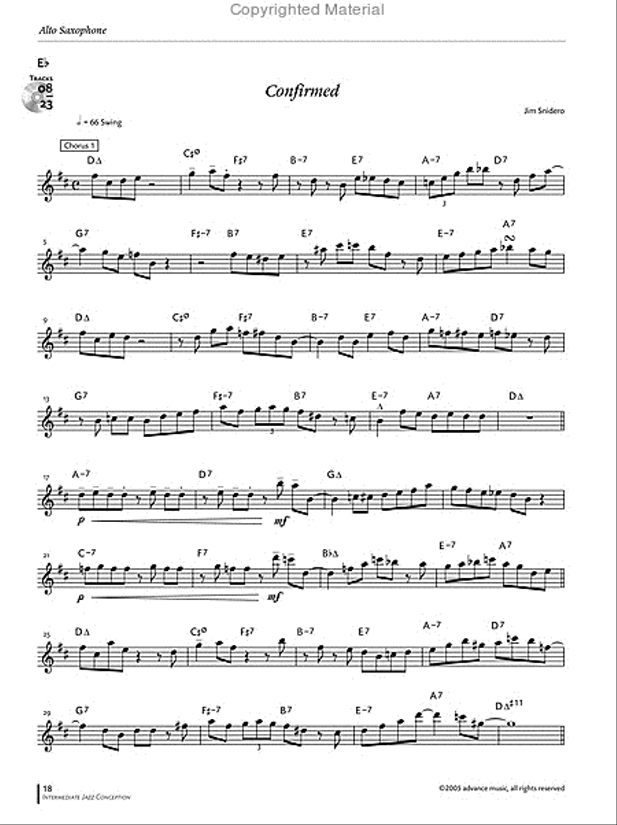 Intermediate Jazz Conception Alto & Baritone Saxophone Baritone Saxophone scores gallery preview page 7
