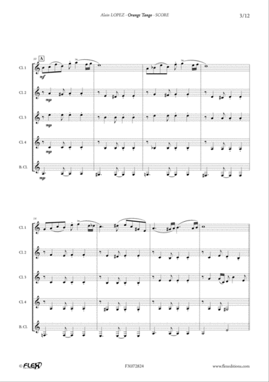 Orange Tango Orange Tango B-Flat Clarinet scores gallery preview page 3