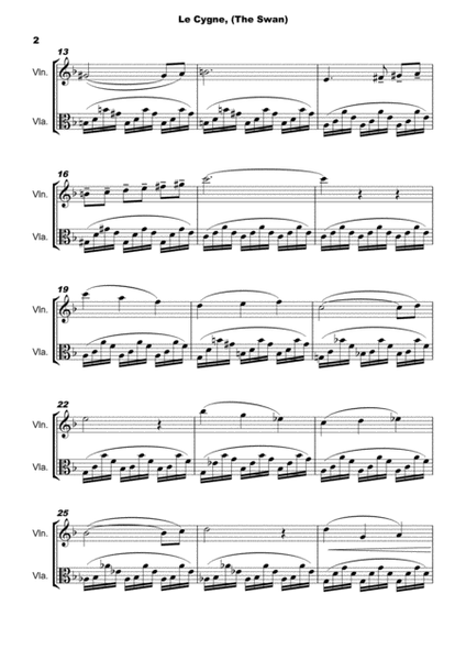 The Swan, (Le Cygne), by Saint-Saens, Duet for Violin and Viola