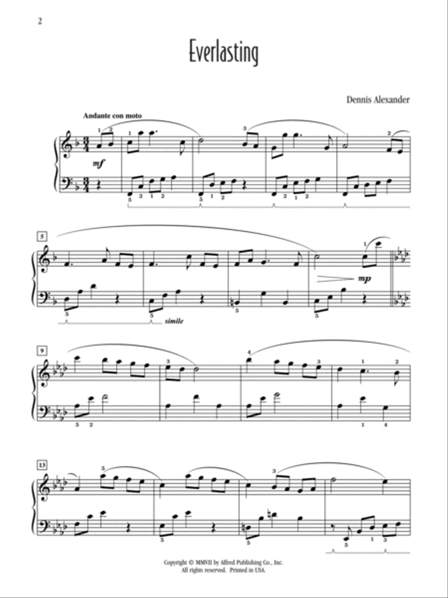 Everlasting Piano Solo scores gallery preview page 2