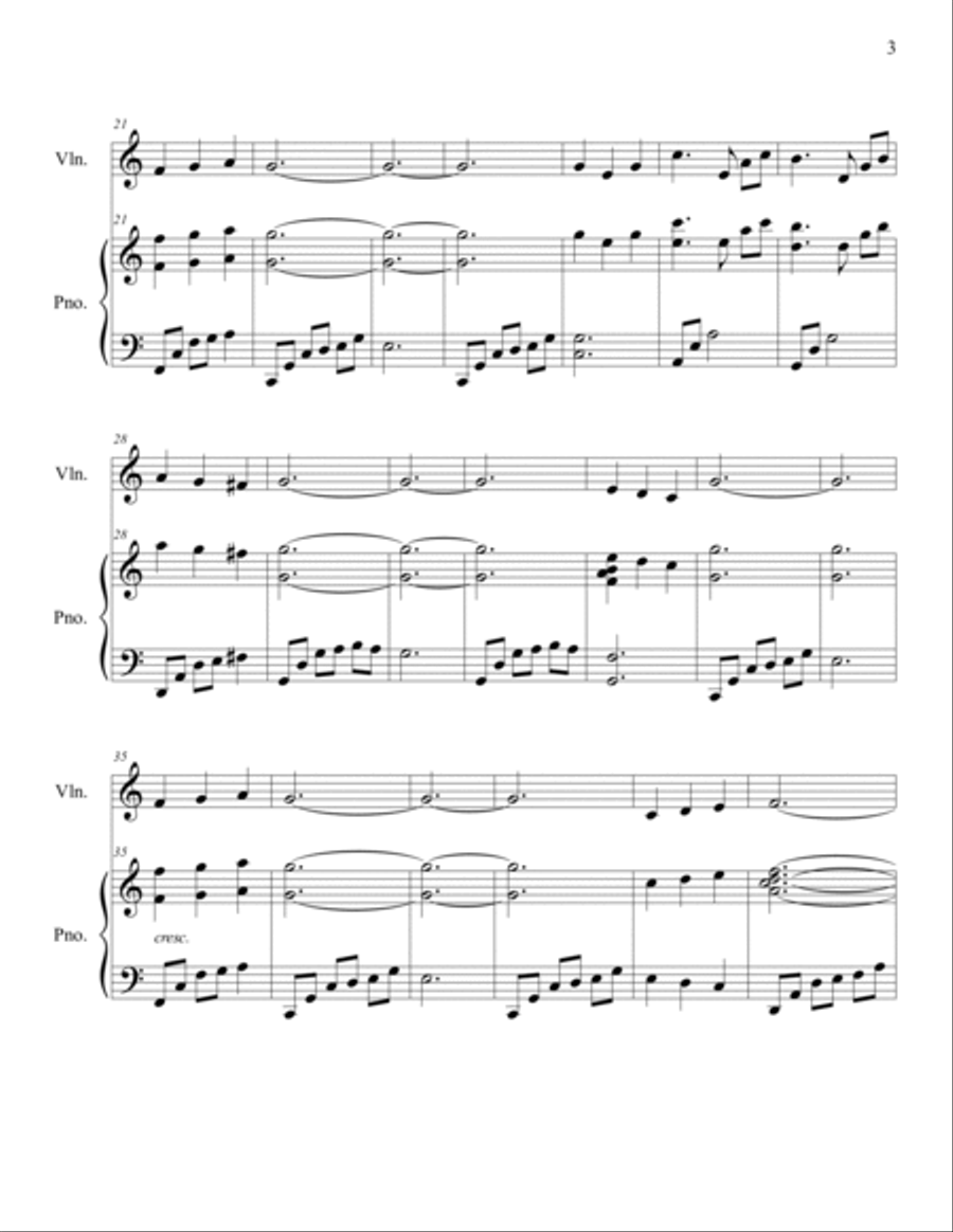 Blessed Assurance (Piano & Violin) Violin Solo scores gallery preview page 3