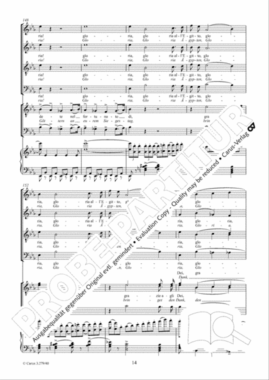 Gloria all' Egitto TTBB scores gallery preview page 15