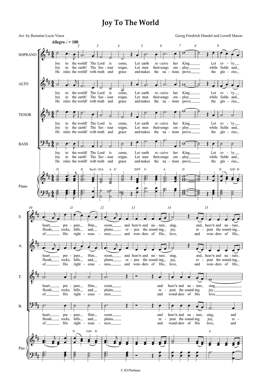 Joy To The World Joy To The World Small Ensemble scores gallery preview page 1
