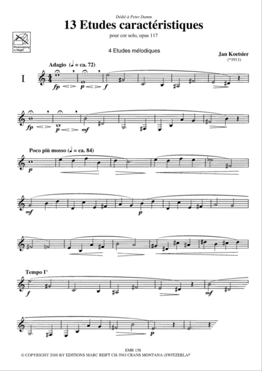 13 Etudes Caracteristiques Horn Solo scores gallery preview page 3