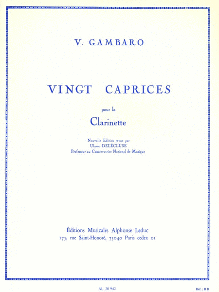 Twenty Caprices (clarinet)