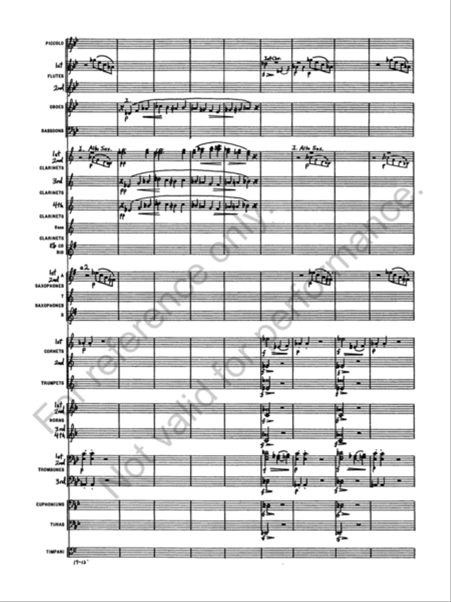 Marche Militaire Francaise Concert Band scores gallery preview page 17
