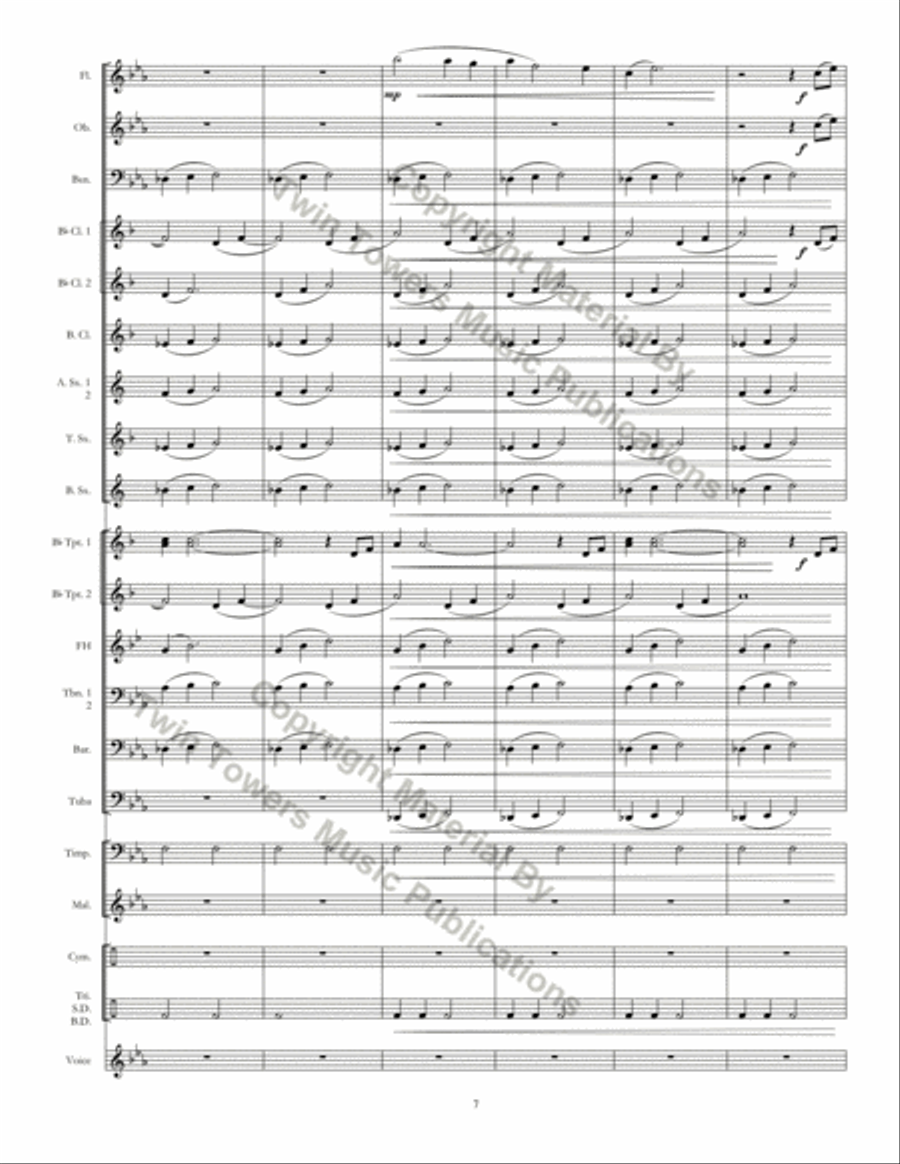 Chorale Prelude: I Want Jesus To Walk With Me Concert Band scores gallery preview page 8