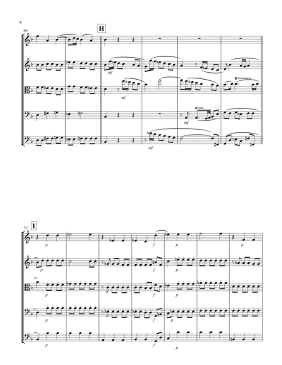 Recordare (from "Requiem") (F) (String Quintet - 2 Violins, 1 Viola, 1 Cello, 1 Bass)