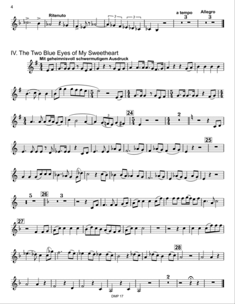Songs of a Wayfarer for Horn and Piano Piano Accompaniment scores gallery preview page 5