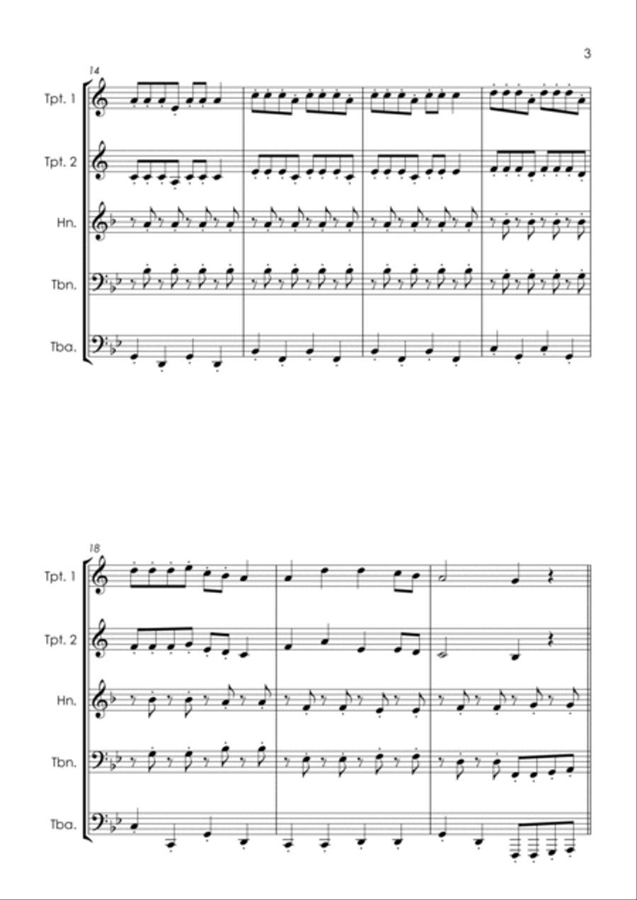 Siman Tov Mazel Tov סימן טוב ומזל טוב (Jewish Wedding) - brass quintet Brass Quintet scores gallery preview page 6
