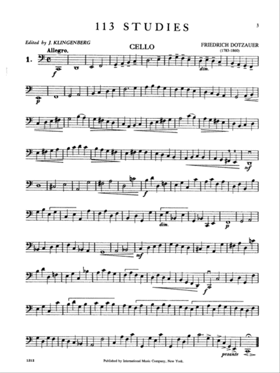 113 Studies In Four Volumes - Volume I Cello Solo scores gallery preview page 2