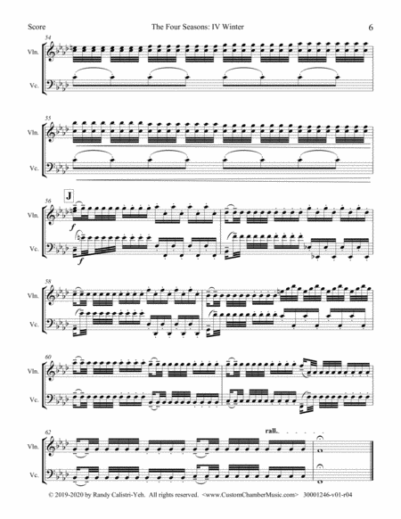 Vivaldi: The Four Seasons "Winter", Mvt. 1 (violin/cello duet) image number null
