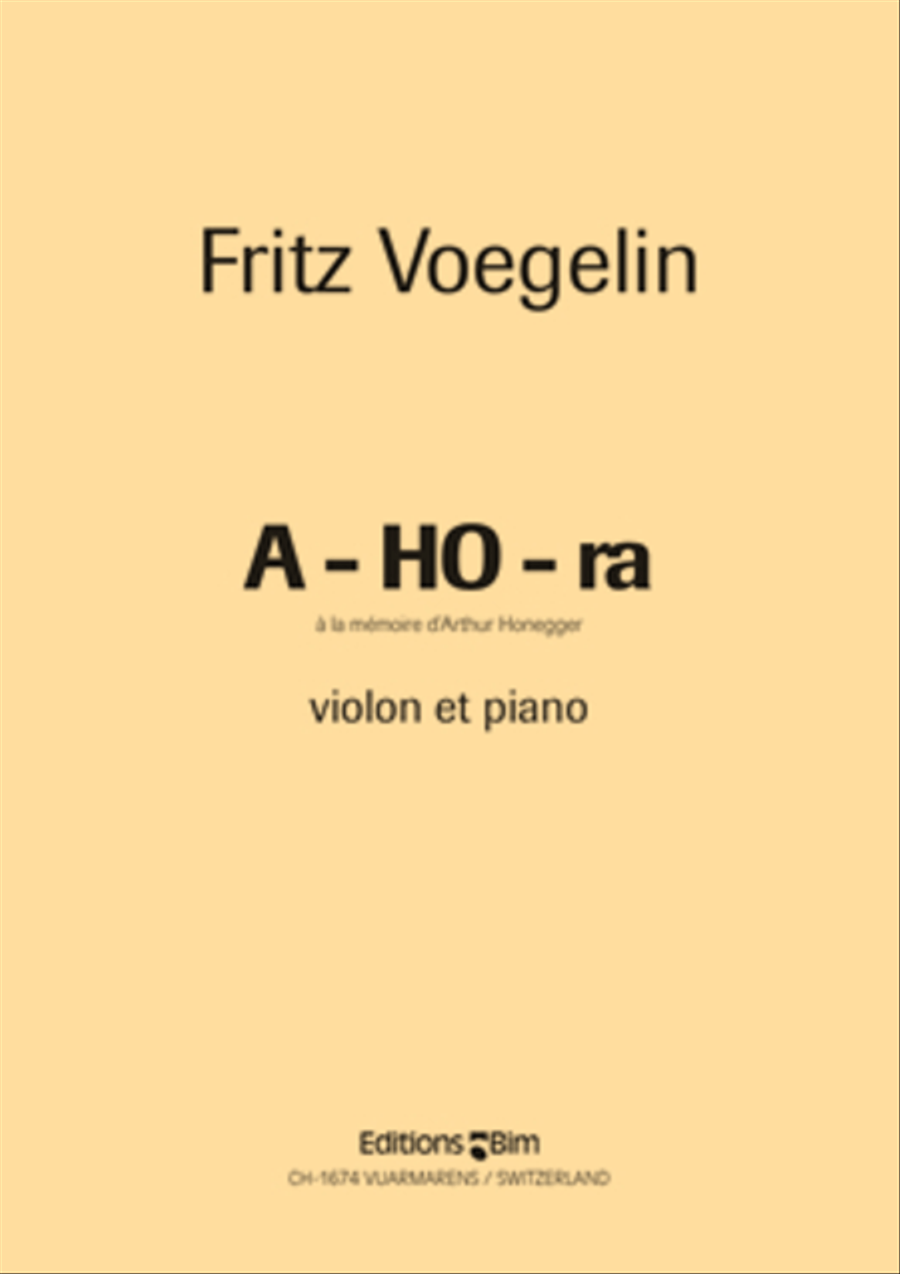 A-Ho-Ra Violin Solo scores gallery preview page 1
