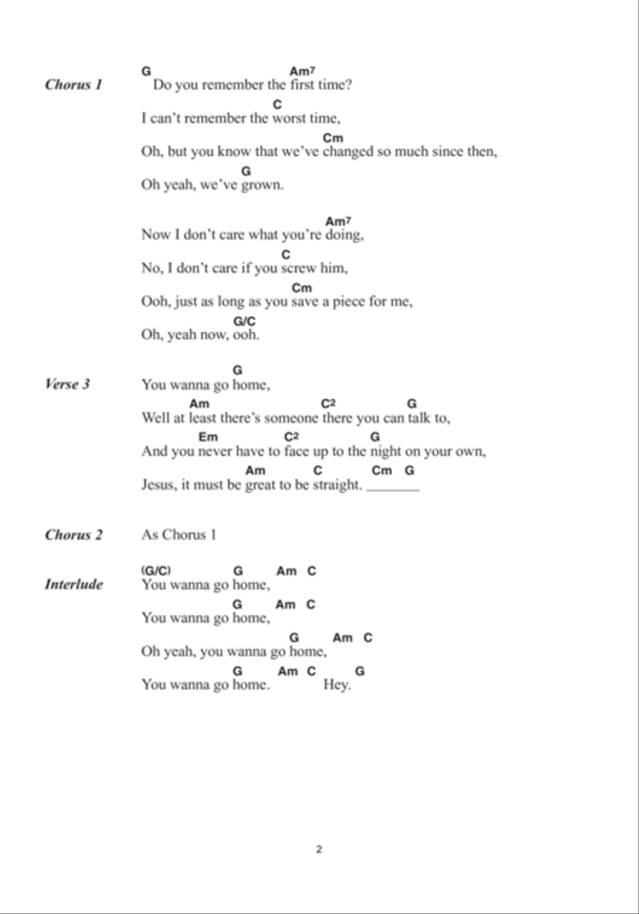 Do You Remember The First Time? Acoustic Guitar scores gallery preview page 2