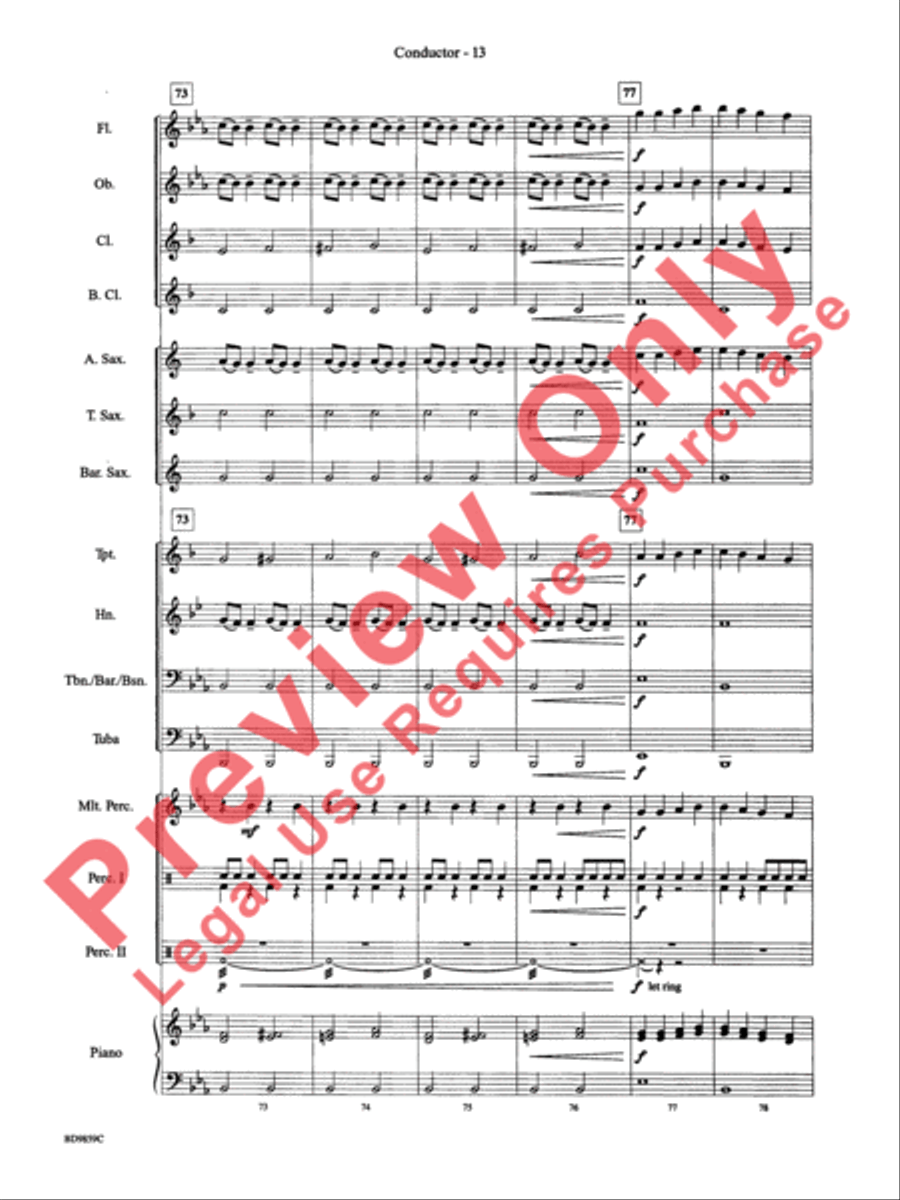 Classic Bits & Pieces (based on Favorite Classic Themes) Concert Band scores gallery preview page 15