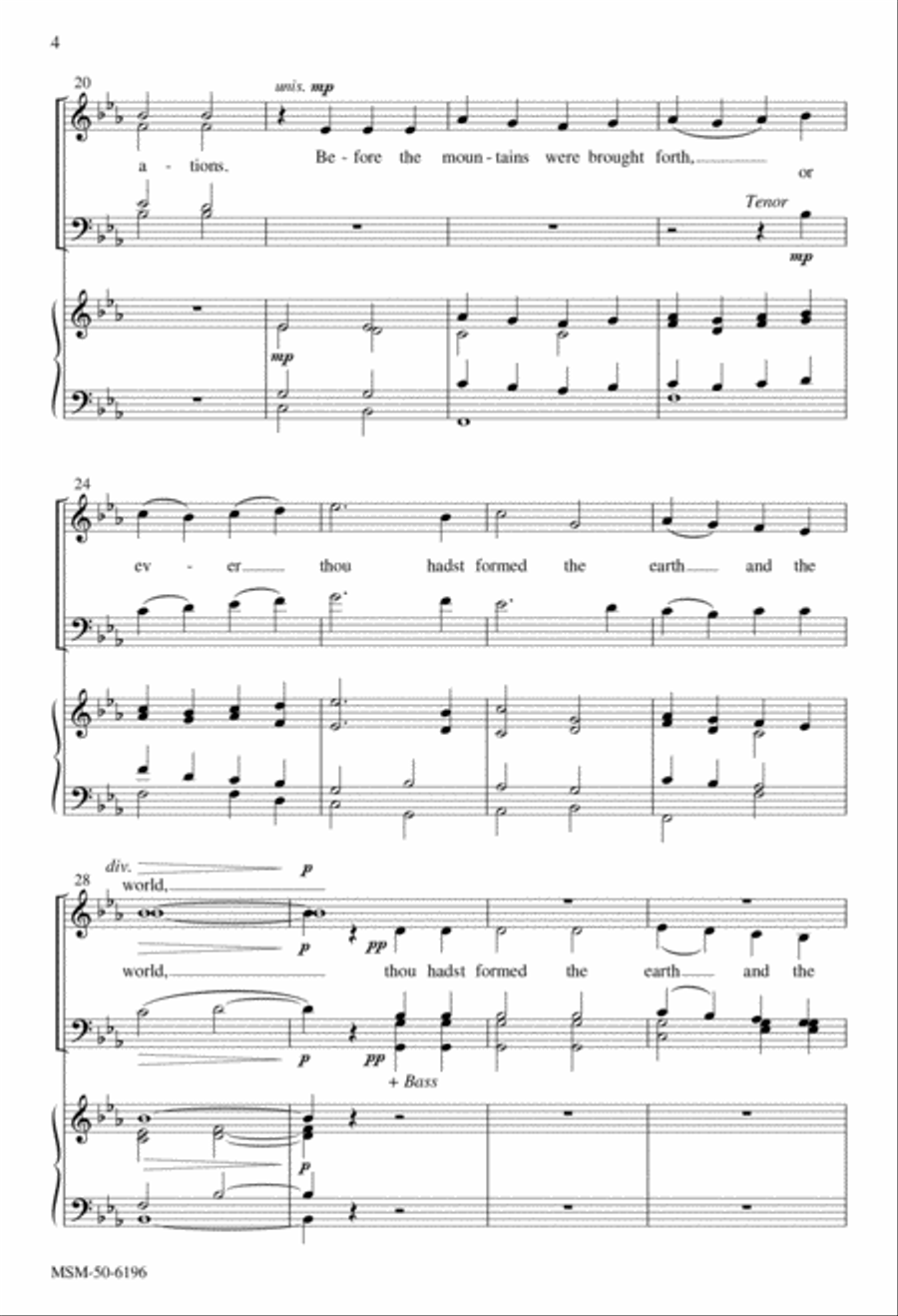 Lord, Thou Hast Been Our Dwelling Place 4-Part scores gallery preview page 3