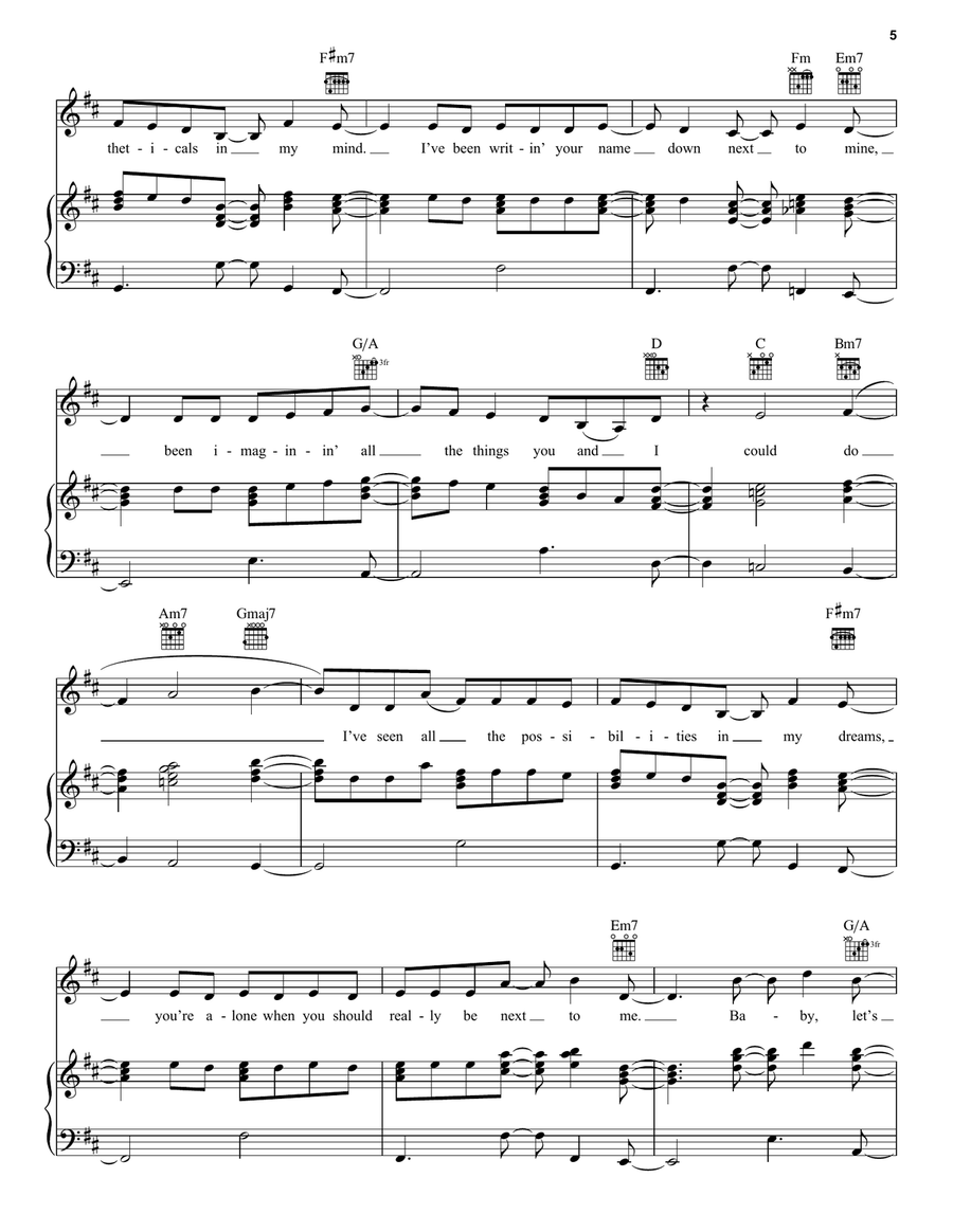 Hypotheticals Piano, Vocal, Guitar scores gallery preview page 5