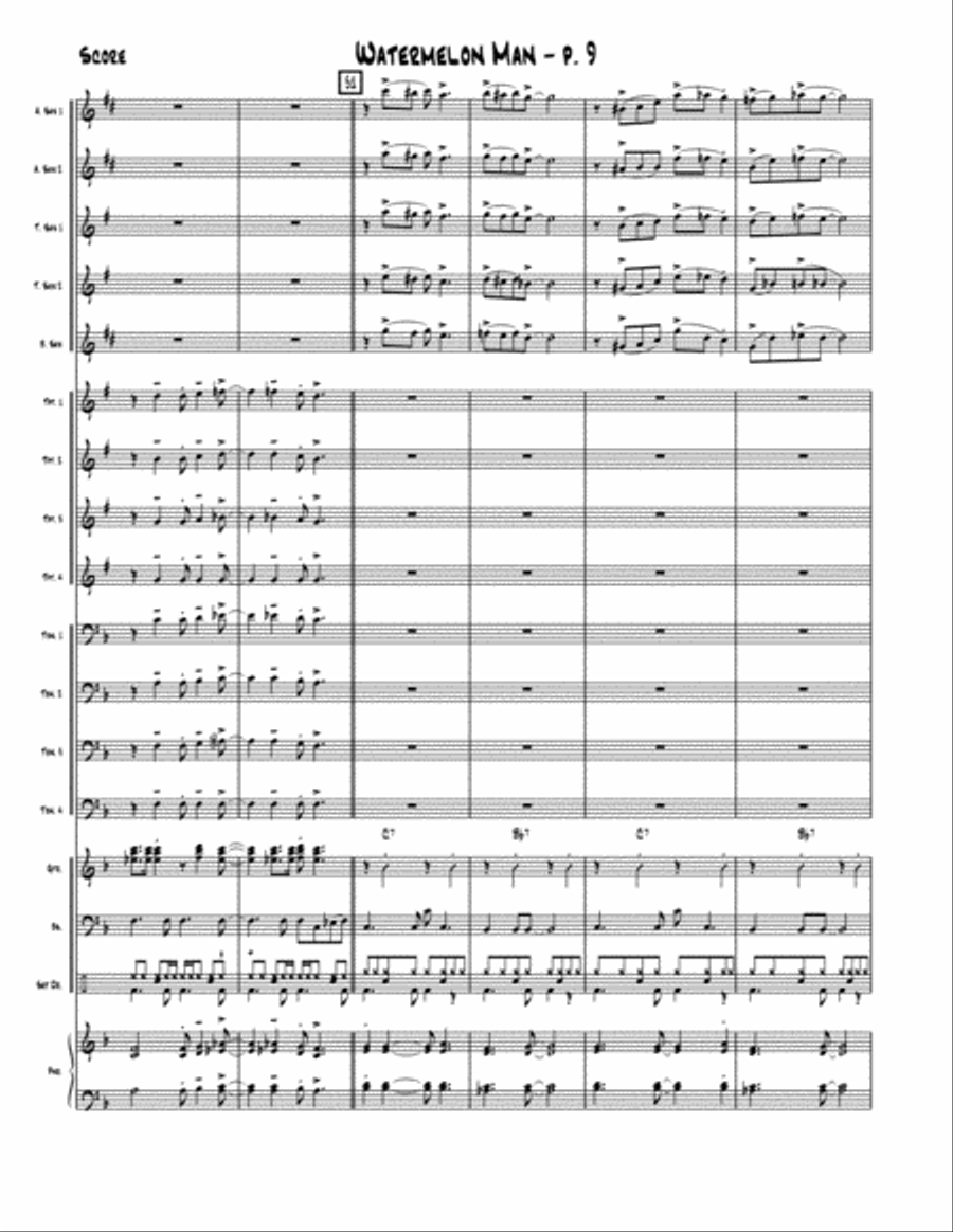 Watermelon Man Jazz Ensemble scores gallery preview page 10