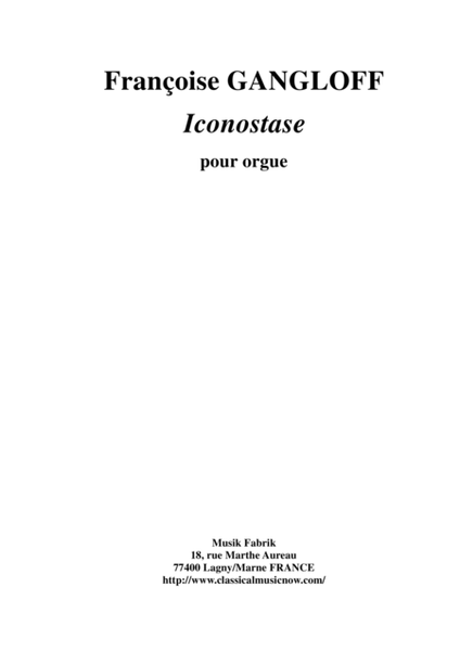Françoise Gangloff: Iconostase for Organ