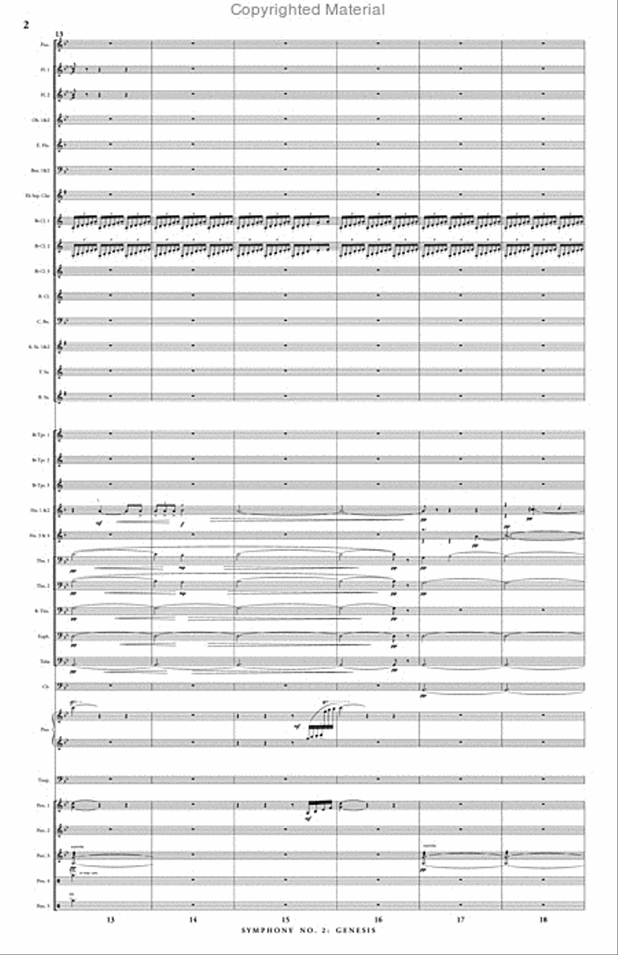 Symphony No. 2: Genesis Concert Band scores gallery preview page 3
