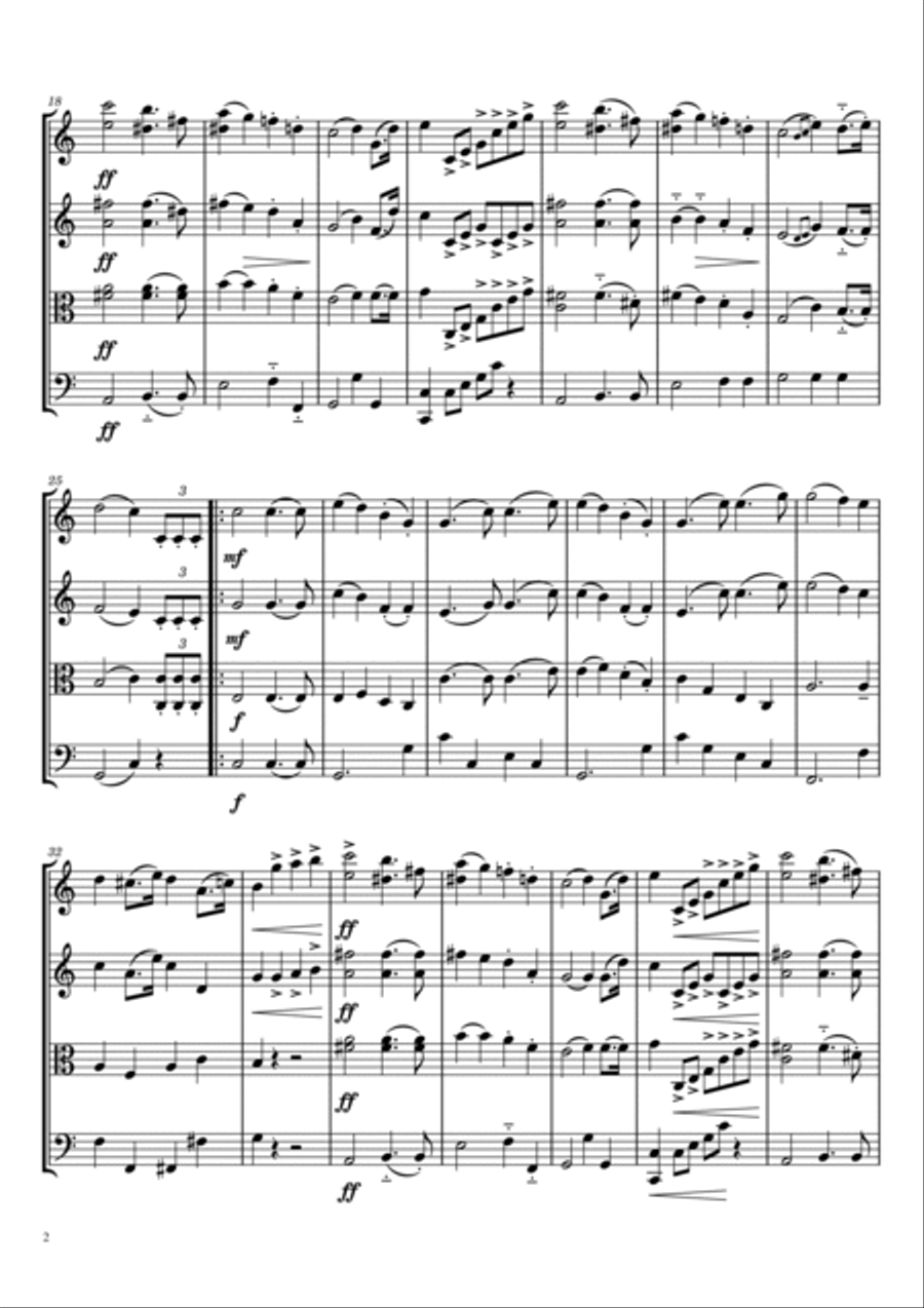 Wedding March Wedding March String Quartet scores gallery preview page 2