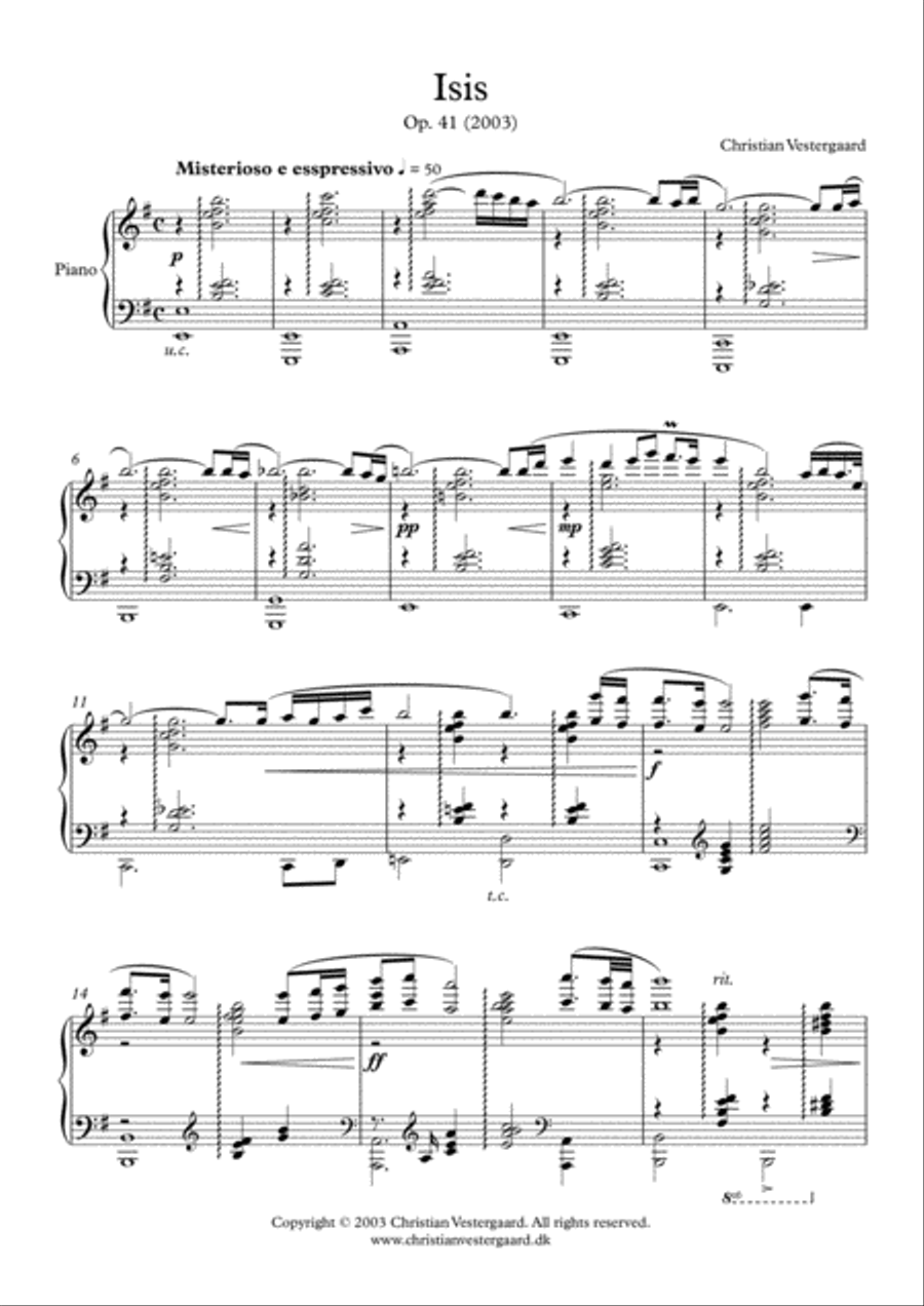 Isis Piano Solo scores gallery preview page 2