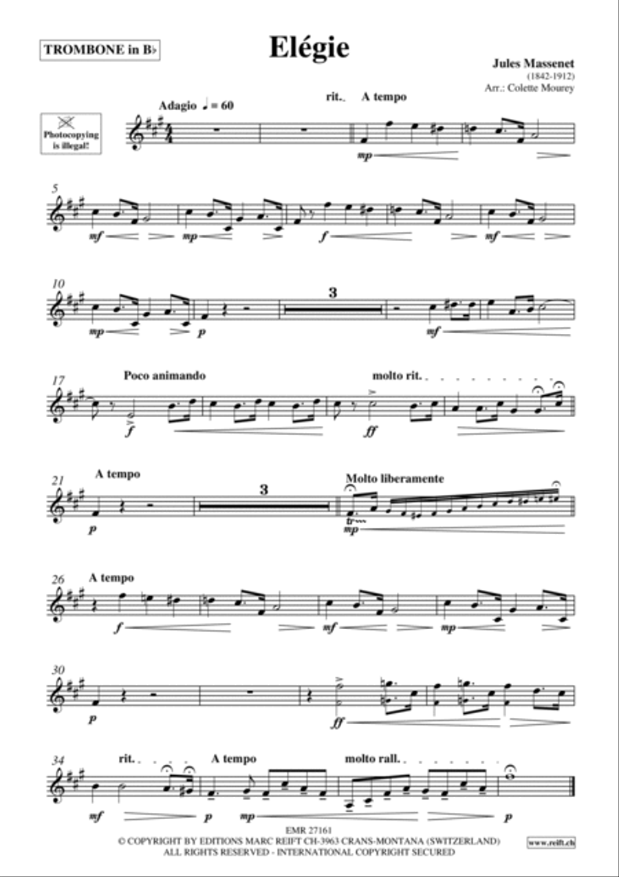 Elegie Trombone scores gallery preview page 3