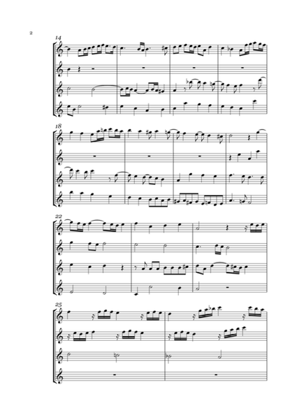 J. S. BACH - Fugue on a Theme of Corelli BWV 579 for 4 Saxophone Quartet - score and parts image number null